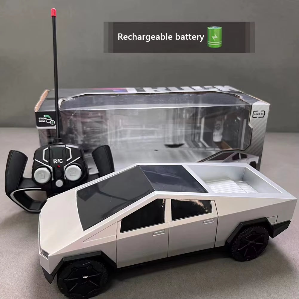 Camiones de juguete a control remoto Tesla Cybertruck, batería recargable, minivehículos RC, juguetes de Navidad, regalo para niños y niñas mayores de 6 años.