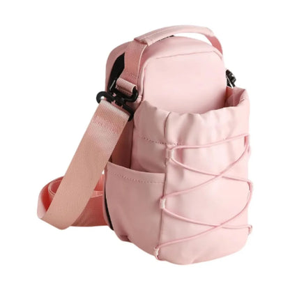 Bolsa bandolera magnética para botella de agua, de gran capacidad, ajustable, para gimnasio, con correa para el hombro, impermeable, para deportes cruzados.