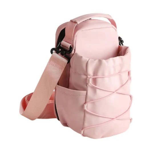 Bolsa bandolera magnética para botella de agua, de gran capacidad, ajustable, para gimnasio, con correa para el hombro, impermeable, para deportes cruzados.