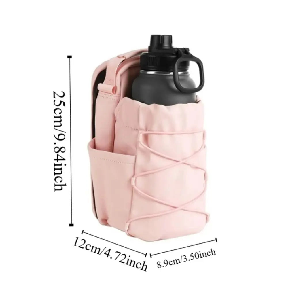 Bolsa bandolera magnética para botella de agua, de gran capacidad, ajustable, para gimnasio, con correa para el hombro, impermeable, para deportes cruzados.