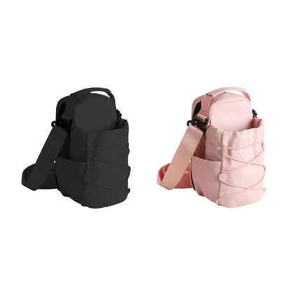 Bolsa bandolera magnética para botella de agua, de gran capacidad, ajustable, para gimnasio, con correa para el hombro, impermeable, para deportes cruzados.