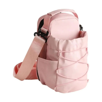 Bolsa bandolera magnética para botella de agua, de gran capacidad, ajustable, para gimnasio, con correa para el hombro, impermeable, para deportes cruzados.