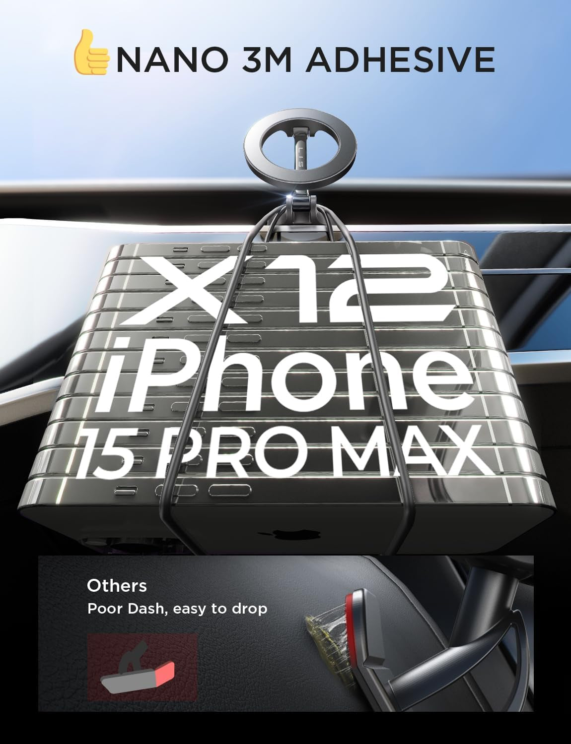Primes for Day Delas, for Magsafe Car Mount, Ultra Magnetic 360 Degree Rotation Dashboard Phone Holder, Car Accessories for Iphone, Gifts for Men Women, Fit for Iphone 16 Pro Max 15 14 13 12